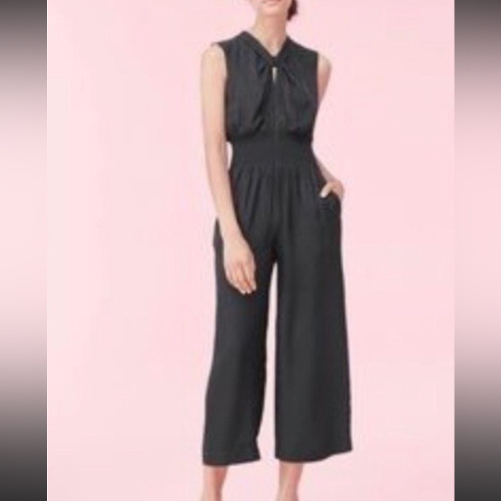 Rebecca Taylor Silk Jacquard heart Jumpsuit Size L